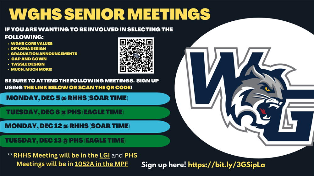  Information about Senior Meetings - found in text below